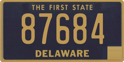 DE license plate 87684