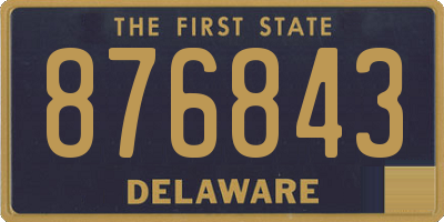 DE license plate 876843