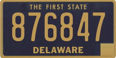 DE license plate 876847