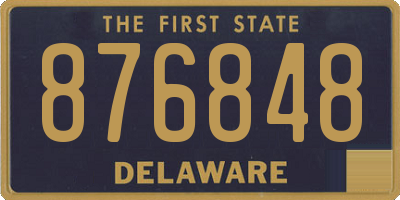 DE license plate 876848