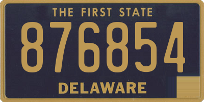 DE license plate 876854