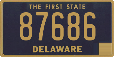 DE license plate 87686