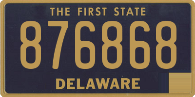 DE license plate 876868
