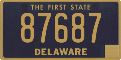 DE license plate 87687