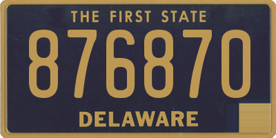 DE license plate 876870