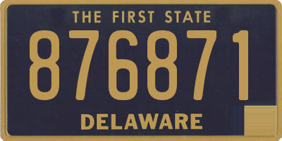 DE license plate 876871