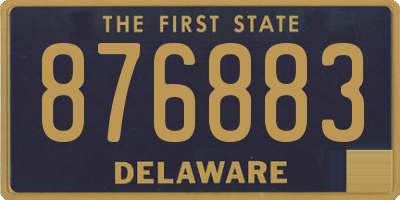 DE license plate 876883