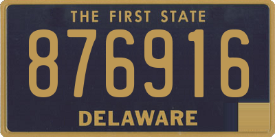 DE license plate 876916