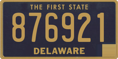 DE license plate 876921