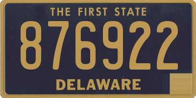 DE license plate 876922