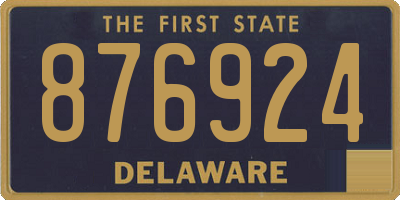 DE license plate 876924