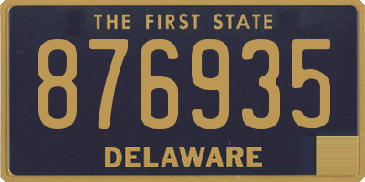 DE license plate 876935