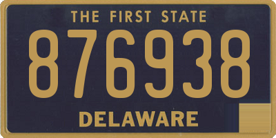 DE license plate 876938