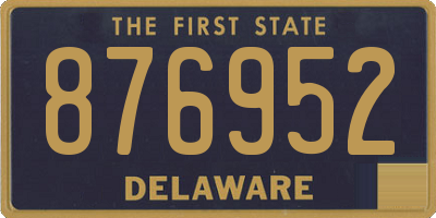 DE license plate 876952