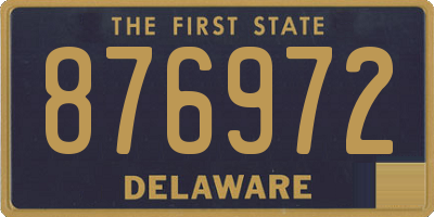 DE license plate 876972