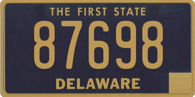DE license plate 87698