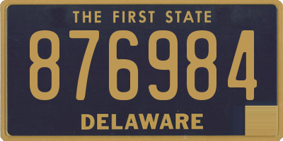 DE license plate 876984