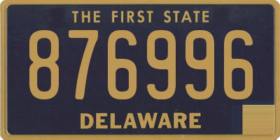 DE license plate 876996