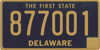 DE license plate 877001