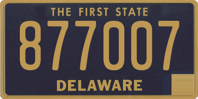 DE license plate 877007