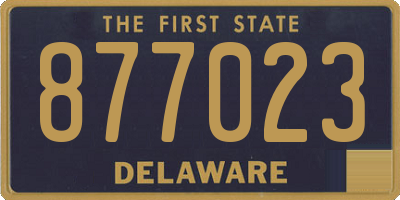 DE license plate 877023