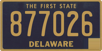 DE license plate 877026