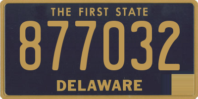 DE license plate 877032