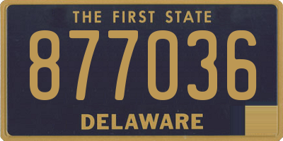 DE license plate 877036
