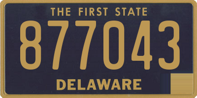 DE license plate 877043