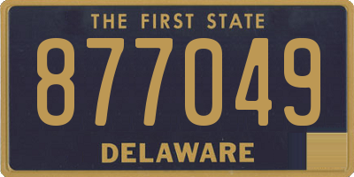 DE license plate 877049