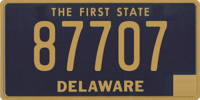 DE license plate 87707