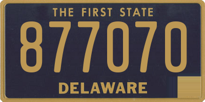 DE license plate 877070