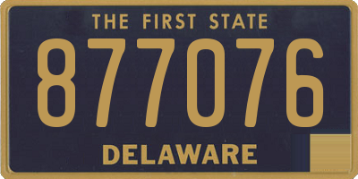 DE license plate 877076