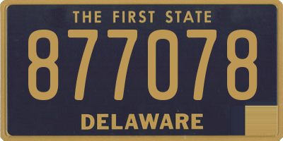 DE license plate 877078