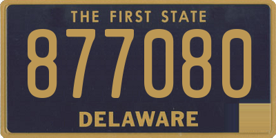 DE license plate 877080