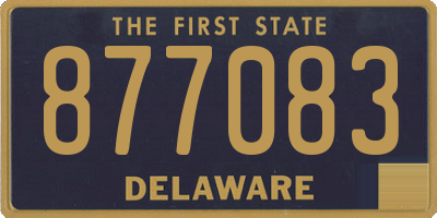 DE license plate 877083