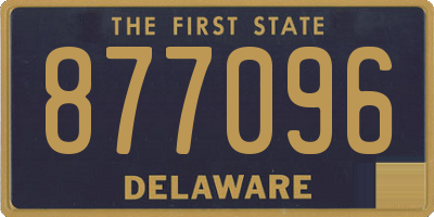 DE license plate 877096