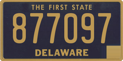 DE license plate 877097