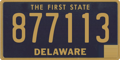 DE license plate 877113