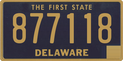 DE license plate 877118
