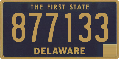 DE license plate 877133