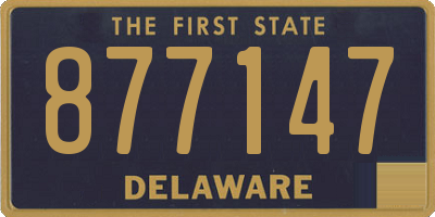 DE license plate 877147