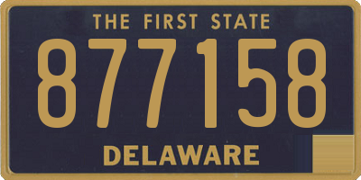 DE license plate 877158