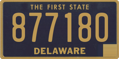 DE license plate 877180