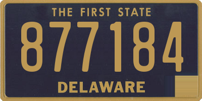 DE license plate 877184