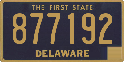 DE license plate 877192