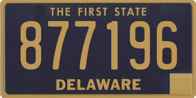 DE license plate 877196