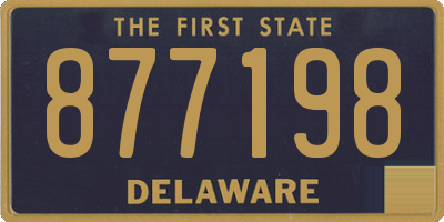 DE license plate 877198