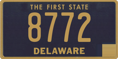 DE license plate 8772