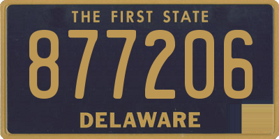 DE license plate 877206